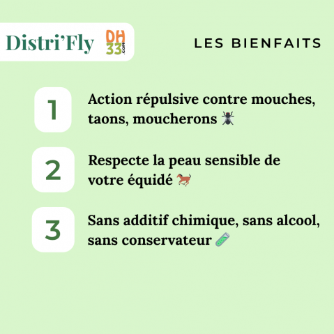 Distri'Fly - Anti mouche cheval naturel