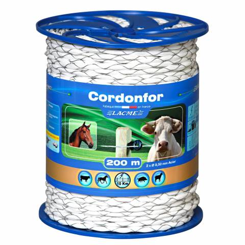 Corde 6 mm tressé extérieur 200 M: Cordonfor