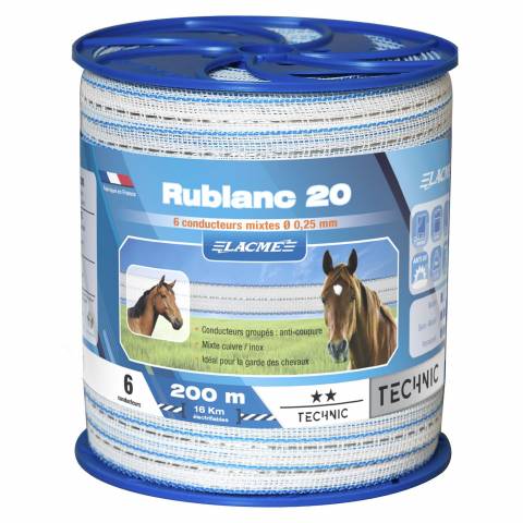 Ruban blanc 20 mm haute conductivité Lacmé
