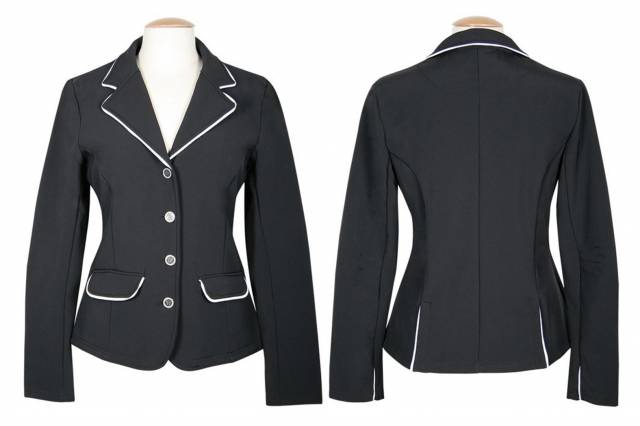 veste de concours softshell dame St tropez col blanc