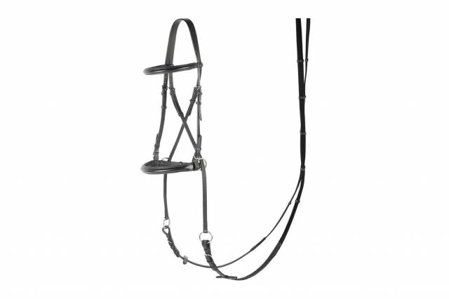 Bridon en cuir Bitless