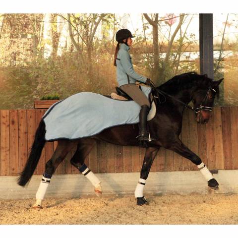 Couvre-reins polaire séchant bleu ciel - JMR