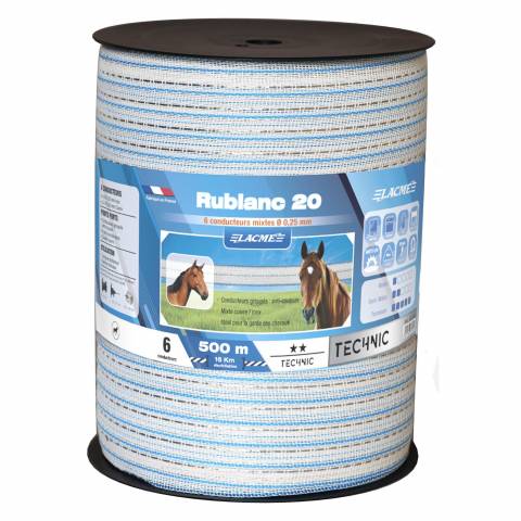 Ruban blanc 20 mm 500 M  haute conductivité lacmé