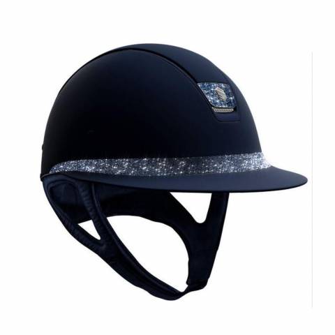 Casque Samshield MissShield Shadowmatt Swarovski Crystal Fabric Bermuda Blue