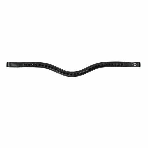 Frontal dressage V Swarovski noir New English Collection - Dy'on