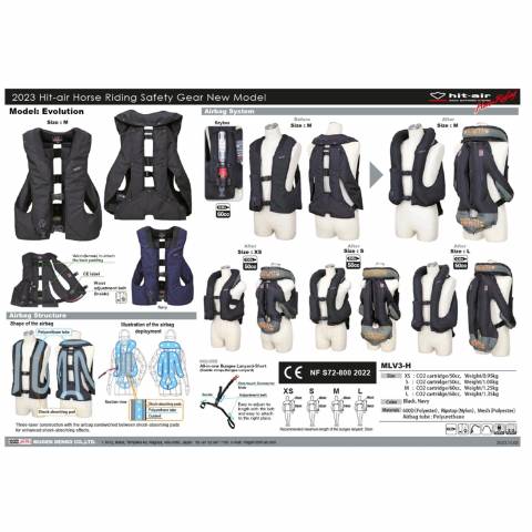 Gilet airbag complet 3 Hit Air + 2ème cartouche offerte
