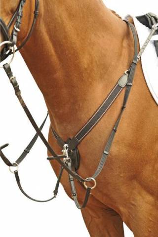 Collier de chasse avec élastique large - HKM