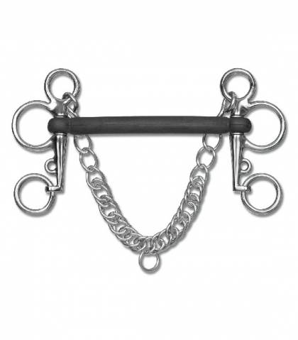 Pelham en Caoutchouc Droit Waldhausen