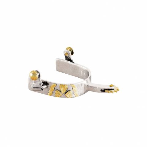Eperons Western en inox avec coeurs