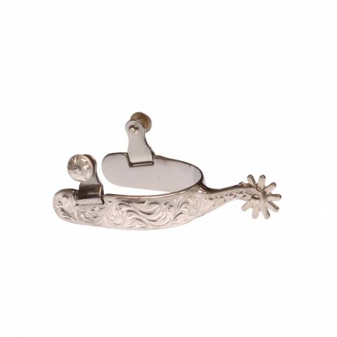 Eperons Western étroits en inox FLOWERS