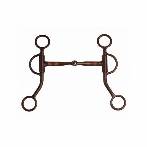 Mors Western Fer Noir branches droites courtes