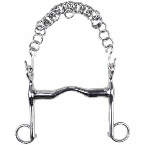Mors de bride en inox 18mm chaîne 7cm