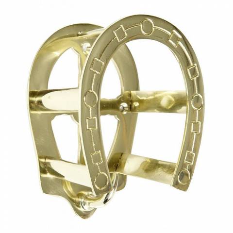 Porte-bridon Tête de cheval laiton Lot de 2 - HKM