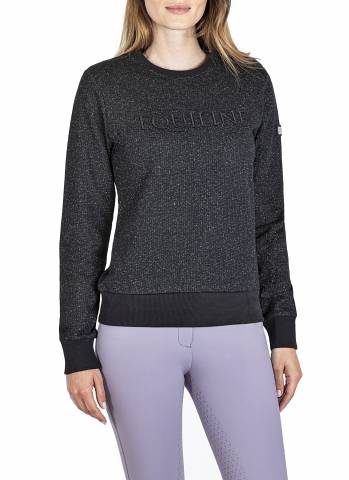 Sweat femme à paillettes Gerseg noir - Equiline