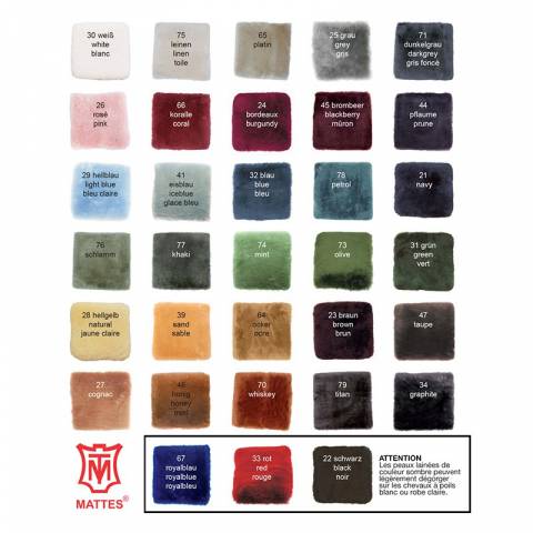 Sur selle anglais mouton personnalisable - Mattes