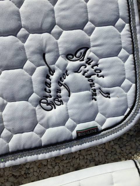 Tapis blanc dressage concours Equiline