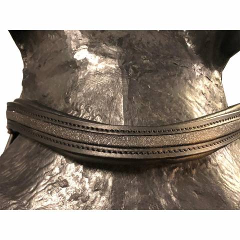 Bridon Shiny avec frontal et muserolle en crystal fabric - JMR PRO