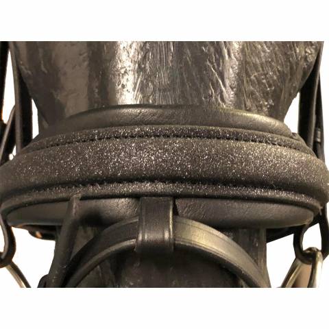 Bridon Shiny avec frontal et muserolle en crystal fabric - JMR PRO