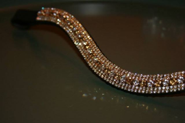 Frontal strass argent et or - Equine Concept
