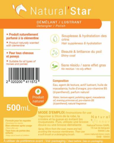 Démêlant lustrant Natural'Star - Natural'Innov