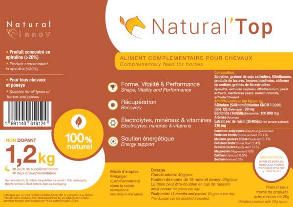 Complément vitalité Natural'Top - Natural'Innov