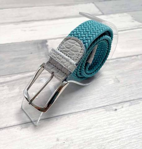 Ceinture Grand Prix Vert D'eau/Gris - Melca Paris