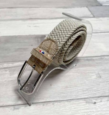 Ceinture Grand Prix Crème/Beige - Melca Paris