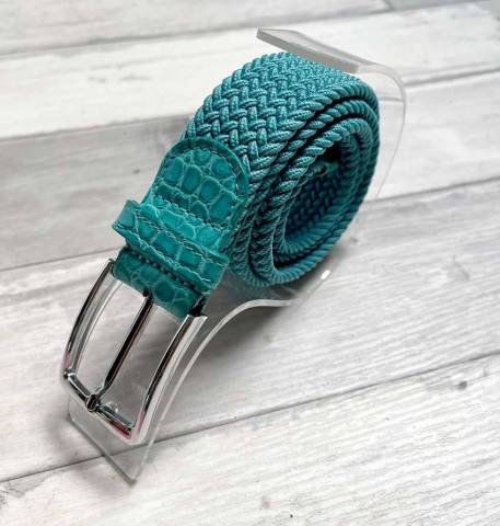 Ceinture Grand Prix Rouge Vert d'eau/Vert d'eau - Melca Paris