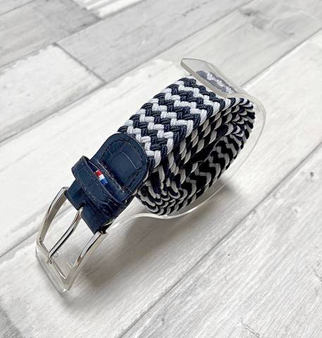 Ceinture Grand Prix Marine/Blanc - Melca Paris