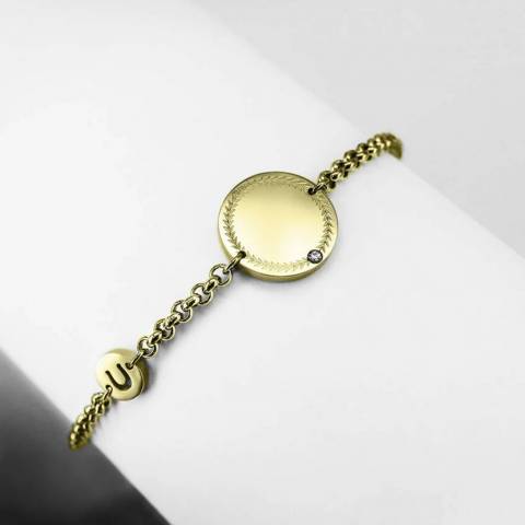 Bracelet avec médaille personnalisée - Ponytail & Co