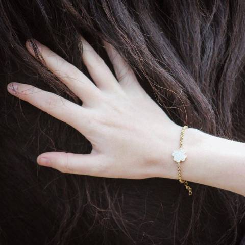 Bracelet trèfle à quatre feuilles - Ponytail & Co