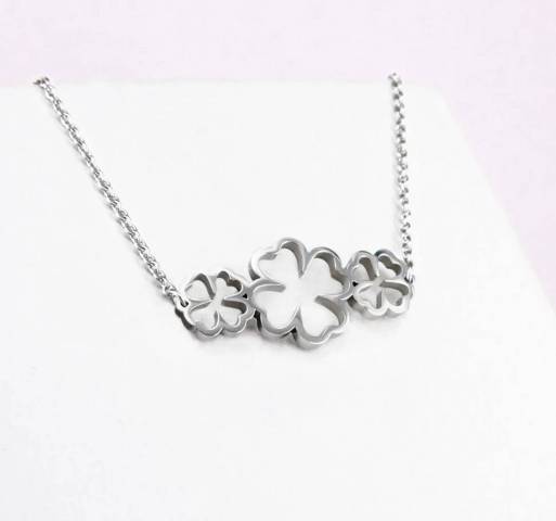 Collier trèfle à quatre feuilles - Ponytail & Co