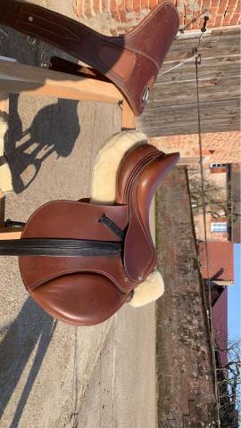 Selle Eric Thomas hybrid new havane + bavette 135