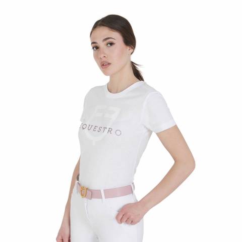 T-shirt ajusté avec logo à paillettes - Equestro