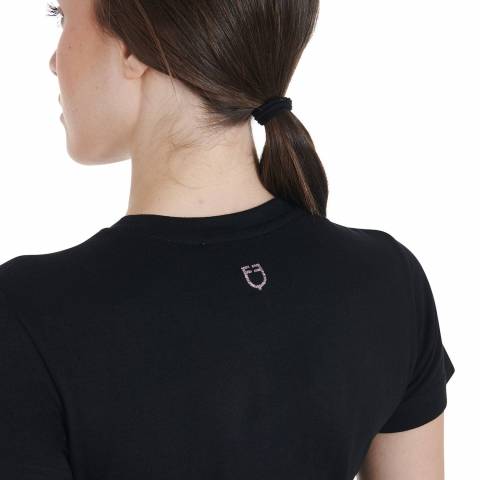 T-shirt ajusté avec logo à paillettes - Equestro