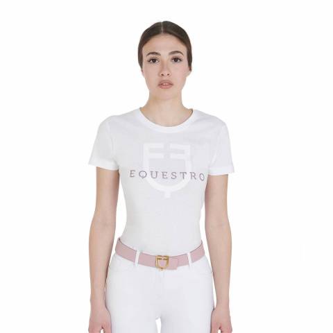 T-shirt ajusté avec logo à paillettes - Equestro
