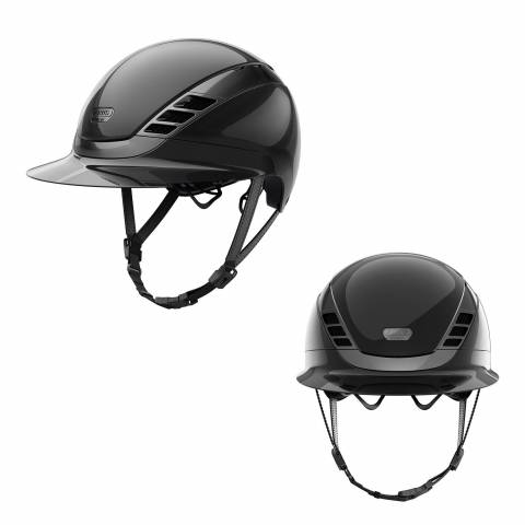 Casque d'équitation AirLuxe Chrome avec longue visière - Pikeur