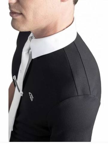 Polo de concours homme Equiline Celicec noir