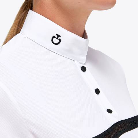 Polo compétition Mesh Jersey WHITE - CAVALLERIA TOSCANA