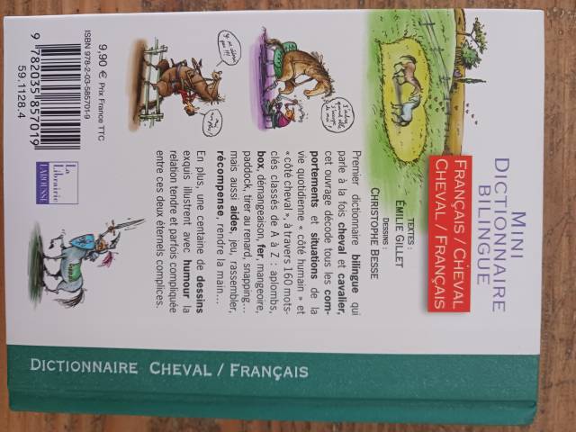 Mini livre bilingue Cheval/français 