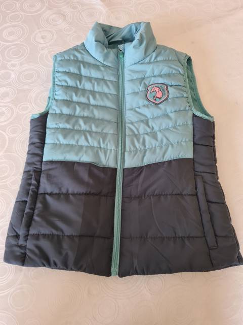 Blouson sans manche enfant vert 11 ans