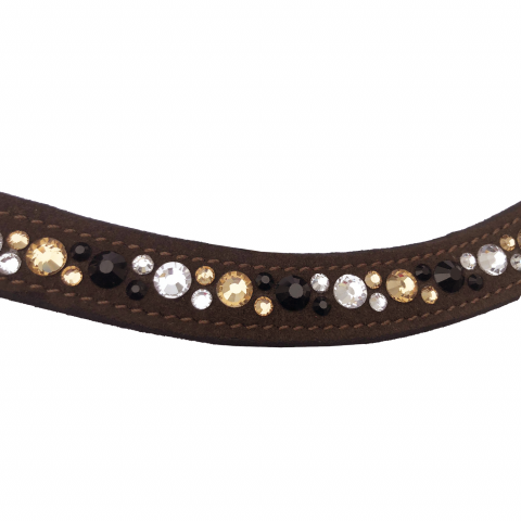 Frontal Raffinée en cuir avec strass - Jmr Pro