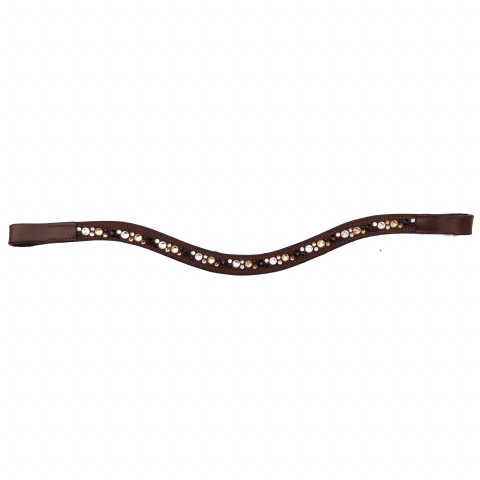 Frontal Raffinée en cuir avec strass - Jmr Pro