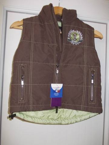 Gilet EQUI-THÈME Rezzo enfant 8ans choco/pistache