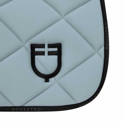 Tapis de selle logo grey mist/noir - EQUESTRO