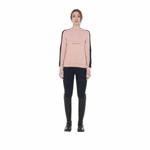 Sweat-shirt à col rond cameo rose - EQUESTRO