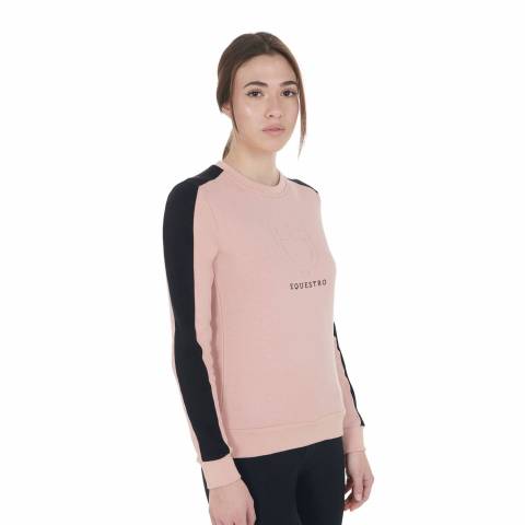 Sweat-shirt à col rond cameo rose - EQUESTRO