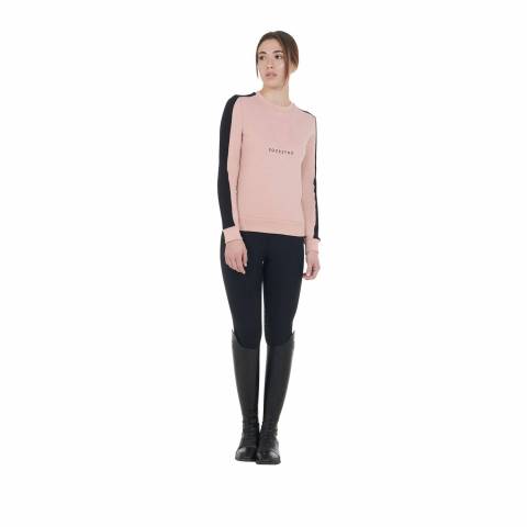 Sweat-shirt à col rond cameo rose - EQUESTRO