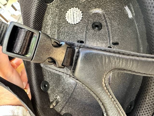 CASQUE SAMSHIELD NOIR CUIR ET ALCANTARA