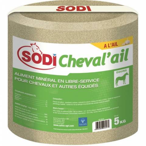 Sodicheval'ail 5kg - Bloc à lécher